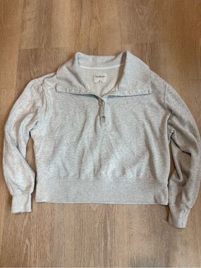 Abercrombie & Fitch Soft A&F Collection Light Heather Gray Pullover Sweatshirt
